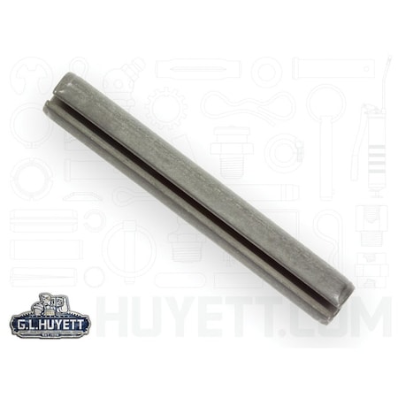 Huyett Slotted Spring Pin, Standard Duty, Phosphate Coat High Carbon Steel, 10 mm Dia x 70 mm L x 2 mm Wall SPMP-100-070-A