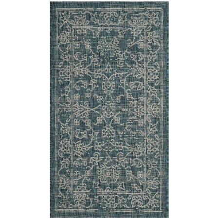 Safavieh Courtyard Accent RugsTurquoise 2 ft. x 3 ft. 7 in. CY8680-37221-2