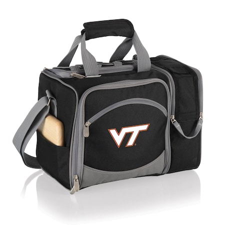 Picnic Time Family Of Brands NCAA Virginia Tech Hokies Malibu Cooler Picnic BasketBlack with Gray Accents 508-23-175-604-0