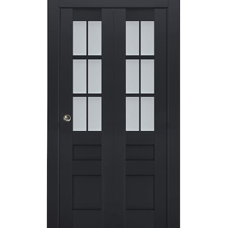 Sartodoors Sliding Closet Bi-fold Doors Solid Core Modern Interior VEREGIO7339BF-ANT-60 x 96 (2* 30x96)