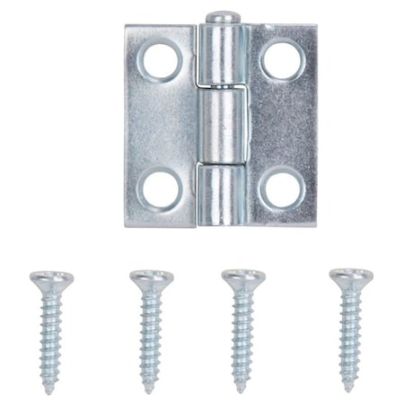 Prosource Utility Hinge, Steel, Zinc, Removable Pin, 180 deg Range of Motion, Full Mortise Mounting LR-052-PS