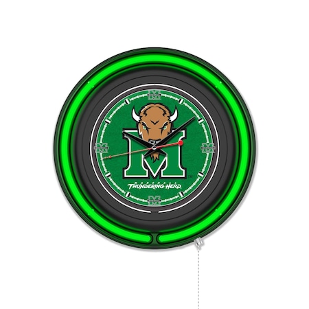Holland Bar Stool Marshall University 15 Double Neon Wall Clock Clk15BK