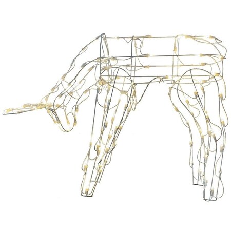 Santas Forest , 12 in W, PVC/Metal, Mini String LED Bulb 36887