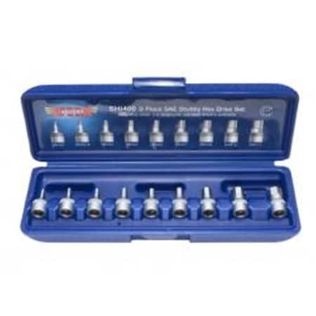 Durston Mfg Durston Manufacturing Inch Stubby Hex Drive 9 Piece Bit 0.09-0.38 Set, 9PK VISHI400