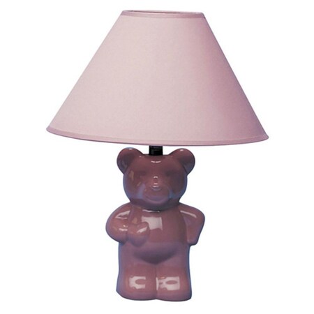Ore International Ore International 611PK Ceramic Teddy Bear Lamp - Pink 611PK