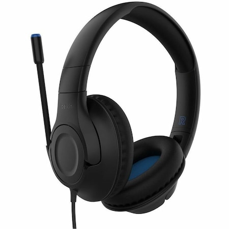 Belkin SoundForm Inspire Wired (USB-C Wired to 3.5mm Dongle + 3.5mm Wired Headphone) for Kids Black AUD007FQBK