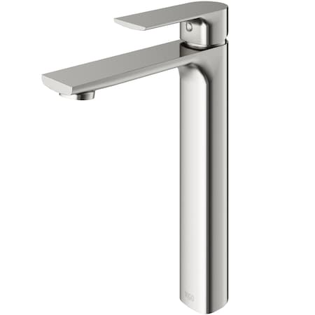 Vigo Norfolk Single Handle Single-Hole Bathroom Vessel Faucet in Brushed Nickel VG03027BN