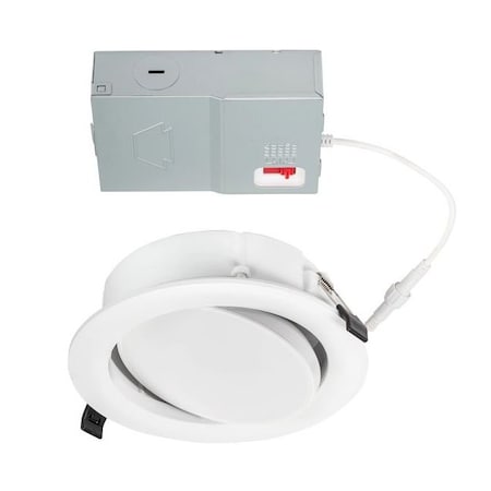 Keystone 6in Gimbal Wafer Downlight feat. Color Select, 12W, 2700/3000/3500/4000/5000K, 90 CRI, 120V Input, P KT-WDLED12-6A-9CSF-FDIM-G
