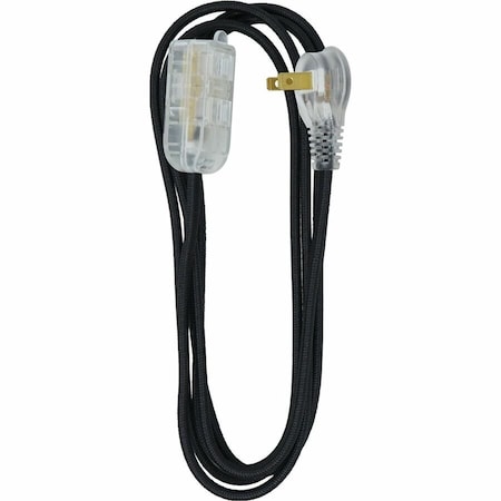 Southwire WOODS INDCORD, 16/2 SPT2 8 ft BLACK LE FABRIC SL 64598001