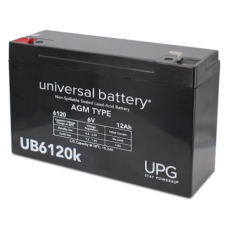 Upg Sealed Lead-Acid Battery, 6V, Lead Acid Chemistry D5736