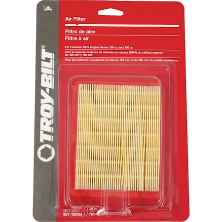 Troy-Bilt Air Filter for Walk-Behind Mowers and Chippers Shredder Vacs 490-200-Y065