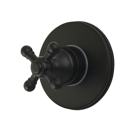 Kingston Brass Single-Handle Six-Way Diverter Valve with Round Trim Kit, Matte Black KS4030BX