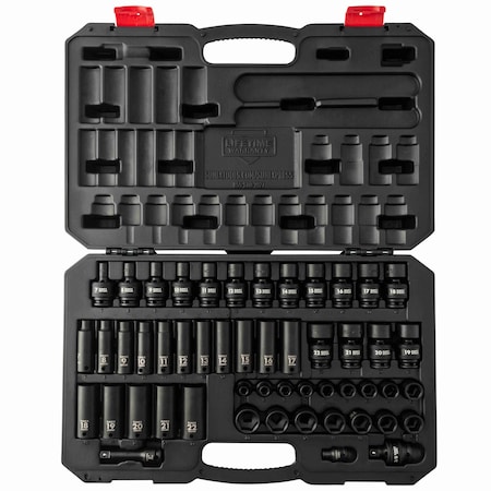 Sunex 3/8" Drive Impact Socket Set, Metric, 51 pcs 3351