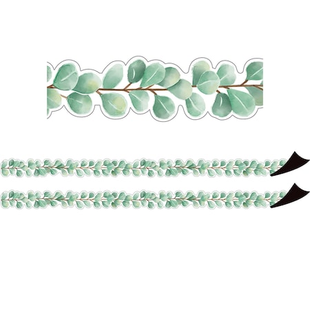 Teacher Created Resources Eucalyptus Die-Cut Magnetic Border, 24 Feet Per Pack, 2PK TCR77557