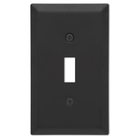 Livewire Century Matte Black 1-Gang Stamped Steel Toggle Wall Plate LI1492358