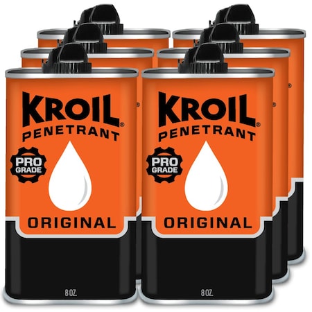 Kroil 8 Oz. Penetrating Oil, Industrial-Grade, Multipurpose, Rust Loosening, Penetrant, 6PK AZKL081C6