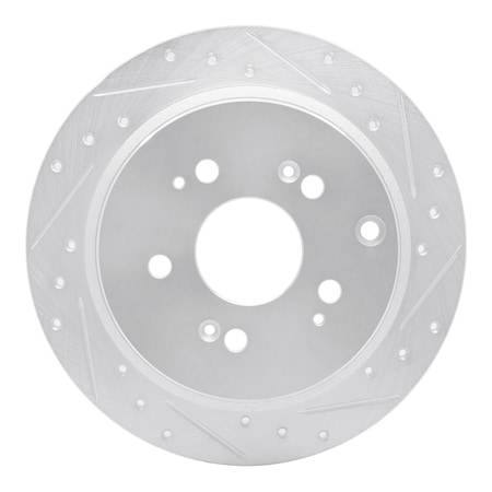 Dynamic Friction Co DFC Brake Rotor - Drilled and Slotted - Silver 631-59050R