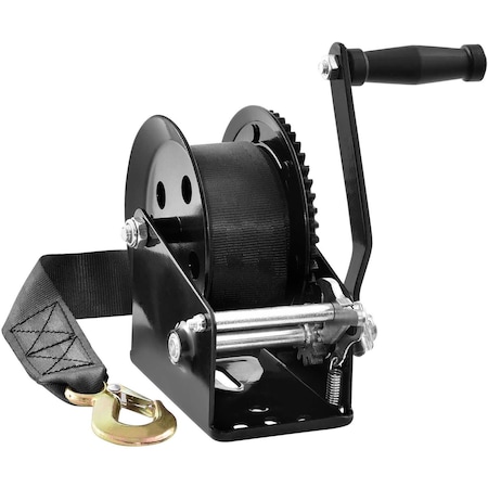 Vevor Hand Winch Heavy Duty Hand Crank 3500lbs 33ft Polyester Strap for Boat/ATV KW3500