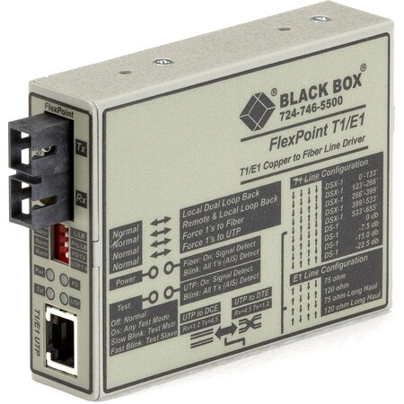 Black Box Black Box Media Converter, T1/E1 to Fiber, T1/E1 MT663A-SSC