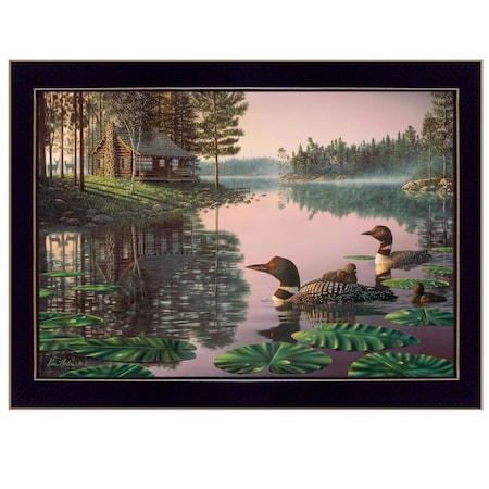 Homeroots Northern Tranquility 1 Black Framed Print Wall Art 415658