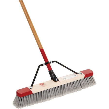 Harper 24'' W.x64'' L. Wood Handle Fine Sweep Push Broom 2224A