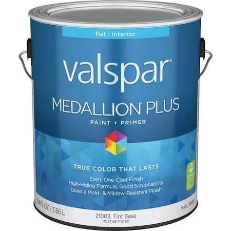 Valspar Medallion Plus Premium Paint & Primer Flat Interior Paint Tint Base 1 Gal. 028.0021003.007