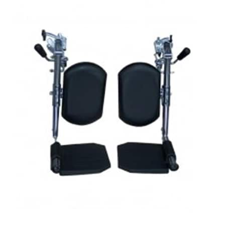 Refuah Swing Away Elevating Legrest with Calf Pad and Aluminum Footplates RE1727892
