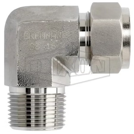 Dixon The Right Connection Instrumentation Elbow, 3/8 in x 1/4-18, Tube x MNPT, 316 SS, Domestic 6-DME-4