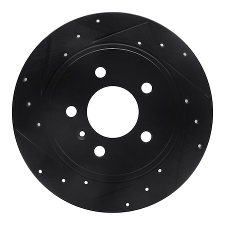 Dynamic Friction Co DFC Brake Rotor - Drilled and Slotted - Black 633-45013L