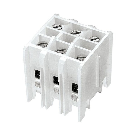 Eaton Bussmann TerminalBlock, 40A, White, 600V, C-Rail NFT3-WH