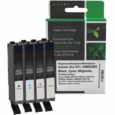 Clover Imaging Group Imaging Remanufactured Black, Cyan, Magenta, Yellow Ink Cartridges 118194