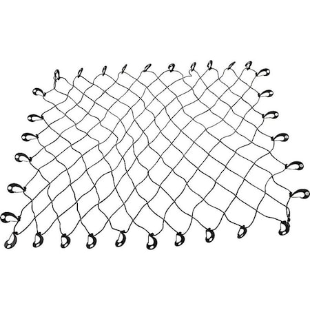 Prosource Cargo Net, 96 in L, 72 in W, Rubber, Black FH92102