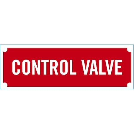Lyle Sign, Control Valve, Refl. Aluminum, 6x2 U1-1104-RA_6x2