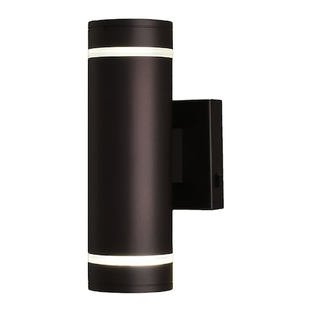 Vaxcel Chiasso, 11 in H, Bronze Outdoor Wall Light, 2-Light, LED, Up-Down T0822