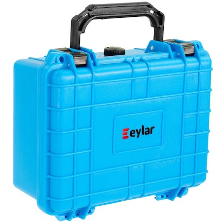 Eylar 9.12in Compact Gear Hard Case Waterproof with Foam Neon Blue SA00042-LBLU