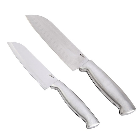 Oster Baldwyn 2 Piece Stainles Steel Santoku Knife Set 91602.02