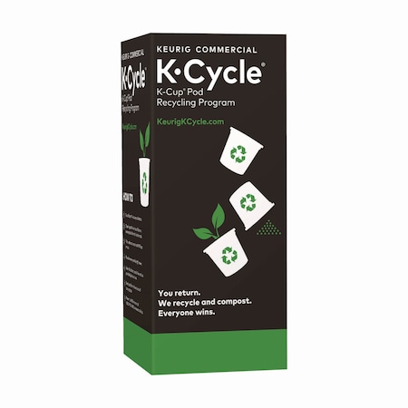Keurig K-Cycle Cardboard Indoor Recycling Bin, Large, Cardboard, Black/Green/White, 5PK 5000350631