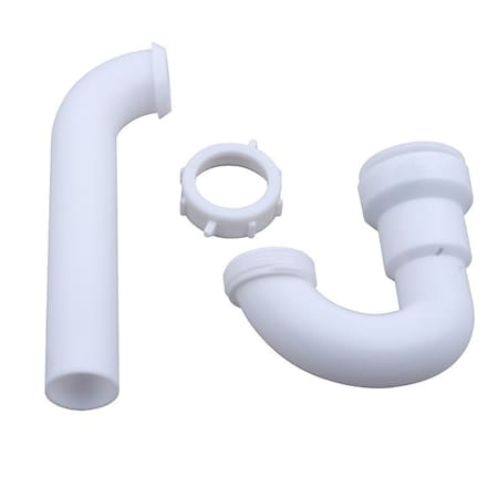 Insta-Plumb P-Trap, 1-1/4 in, Push-to-Connect, Plastic, White 200IPK