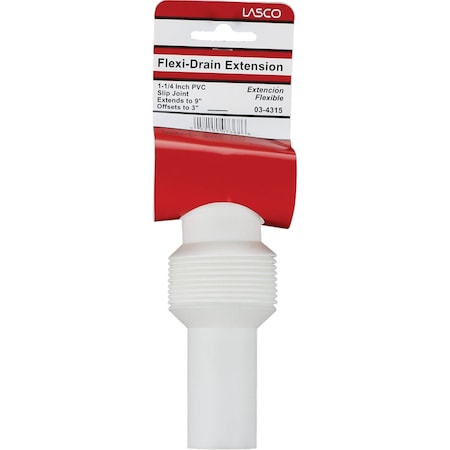 Westlake Pipe & Fittings 1-1/4'' OD Wht Plastic Extension Tube 3/1/4315