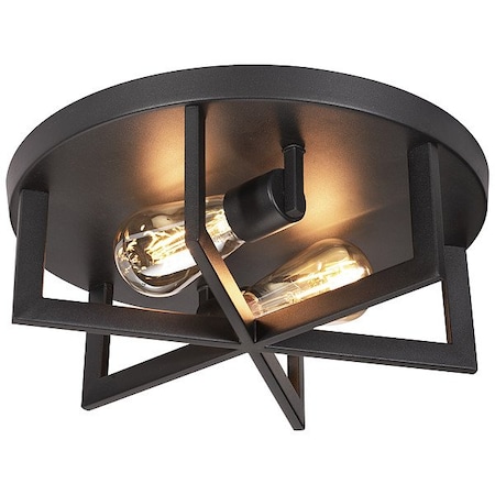 Afx Light Flush Mount, 120 V, 60 W, 4 7/8" L RIRF14MBBK