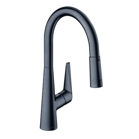 Hansgrohe Talis S HighArc Kitchen Faucet, 2-Spray Pull-Down, 1.75 GPM in Brushed Black Chrome 72813341