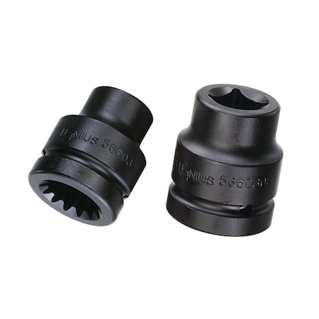 Genius Tools #5 Spline Drive 17mm Budd Wheel Impact Socket 546017S
