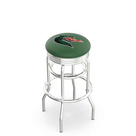 Holland Bar Stool Co 30" Chrome 2-Ring UAB Swivel Bar Stool, Accent Ring L7C3C30AlaBir