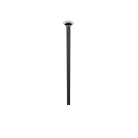 Zoro Select Carriage Bolt, Square Neck, 3/8"-16, 8 1/2 in L, Stainless Steel, 18-8, Plain 31-CB-37C-850