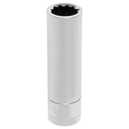 Performance Tool 1/2 In Dr. 12 Pt Deep Socket 9/16 In Socket 12Pt Dp, W32618 W32618
