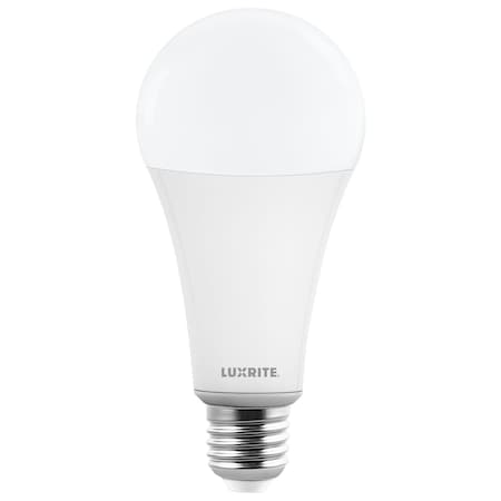 Luxrite A23 LED Light Bulb, 33 Watt, E26 Base Bulb, 4000 Lumens, Dimmable, 3000K Soft White, 240Deg. LR21456
