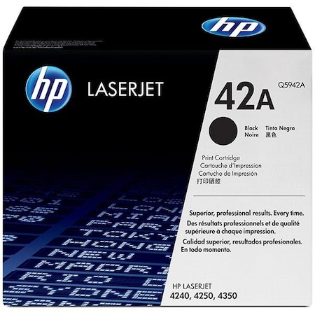 Hp 42A (Q5942A) Black Original LaserJet Toner Cartridge (10,000 Yield) Q5942A