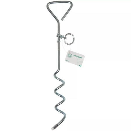 Smart Savers 15.75'' Corkscrew Iron Dog Tie-Out Stake 10034