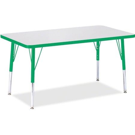 Jonti-Craft Berries Rectangle Activity Table, 24 in. x 36 in., E-height, Freckled Gray/Green/Gray 6478JCE119