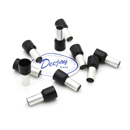 Deejay Led Ferrule Crimp Connector Style for 4 Gauge Wire BLACK insulator TBHCLAMP4BLACK